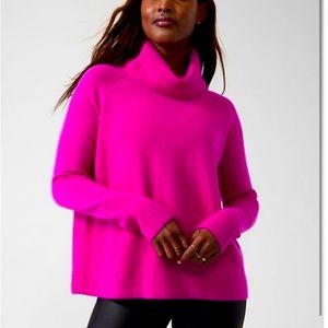 Pink wool & cashmere blend turtleneck sweater by Athleta size small